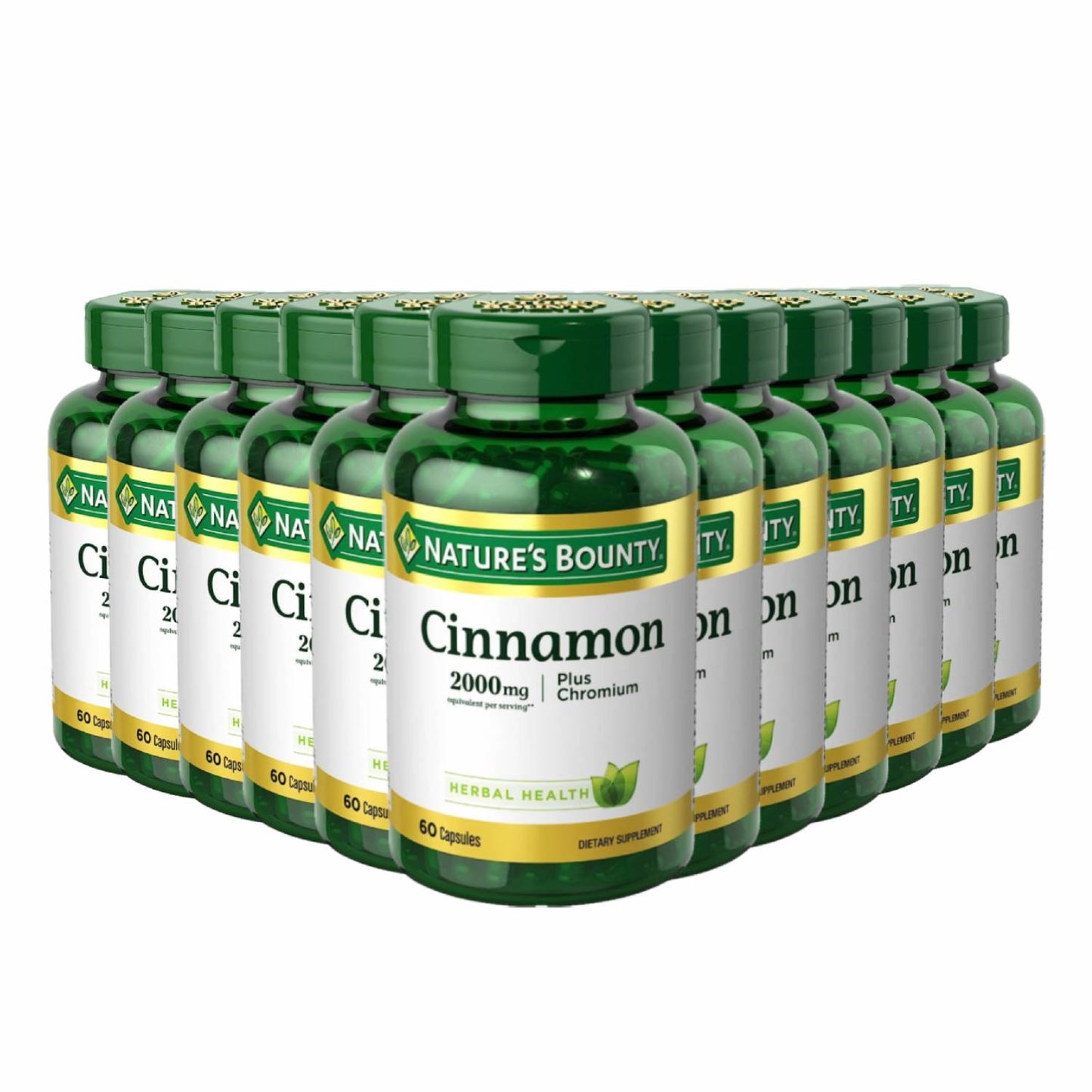 Nature's Bounty, Cinnamon Plus Chromium, 2000 mg, 60 Capsules- 12 Pack