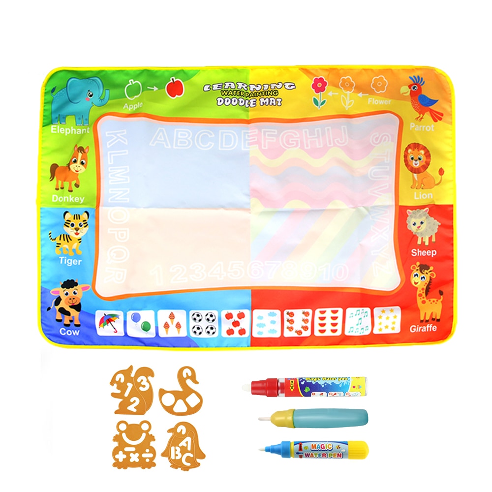 Coolplay Magic Water Drawing Mat Coloring Doodle Mat With Magic Pens Montessori Toys Painting Board Educational Toys for Kids