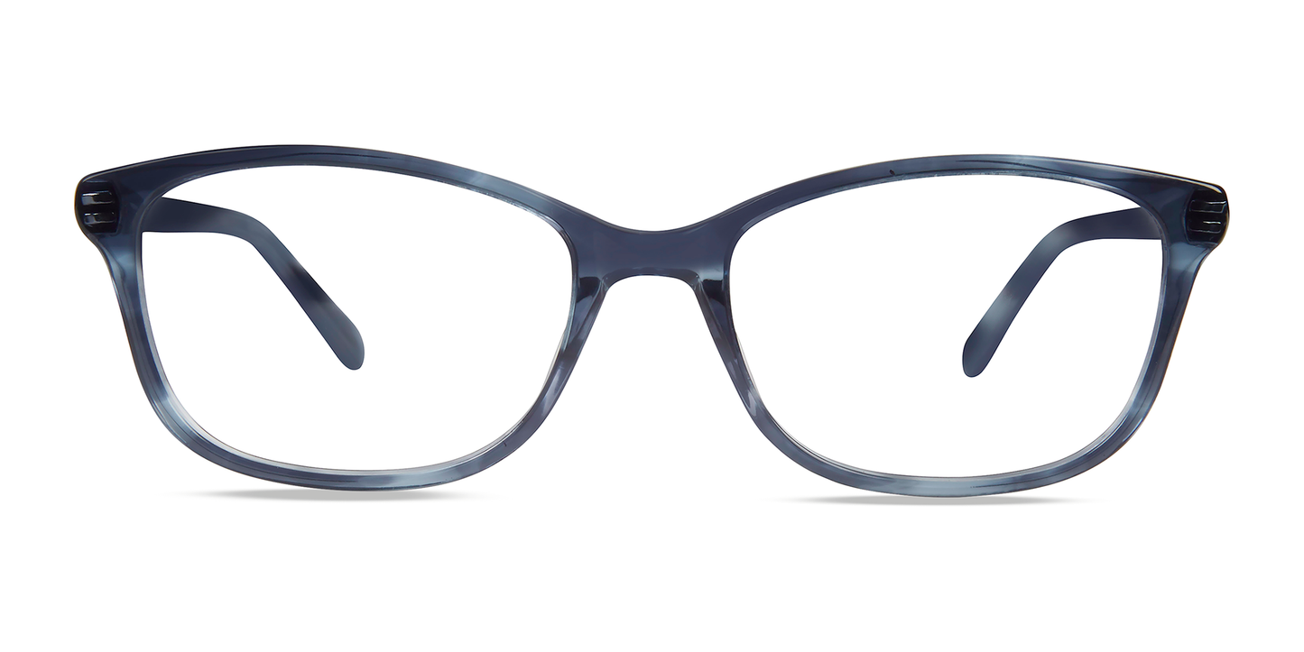 modo 6523 optical eyewear women ladies female glasses plastic acetate made in japan designed in new york city nyc classic classic rectangle shape flattering to all faces blue bark grey front