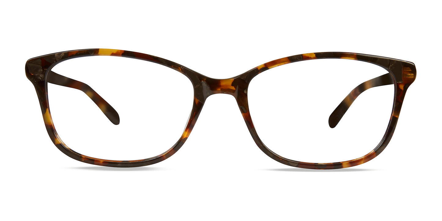 modo 6523 optical eyewear women ladies female glasses plastic acetate made in japan designed in new york city nyc classic classic rectangle shape flattering to all faces brown tortoise colour front