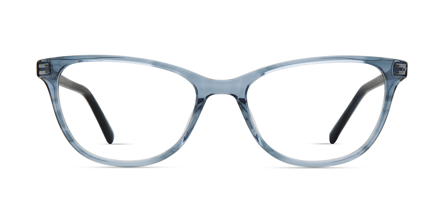 modo 6540 optical prescription eyewear glasses plastic acetate thin lightweight comfortable handmade in japan ladies women female upswept rectangle aqua MELANGE