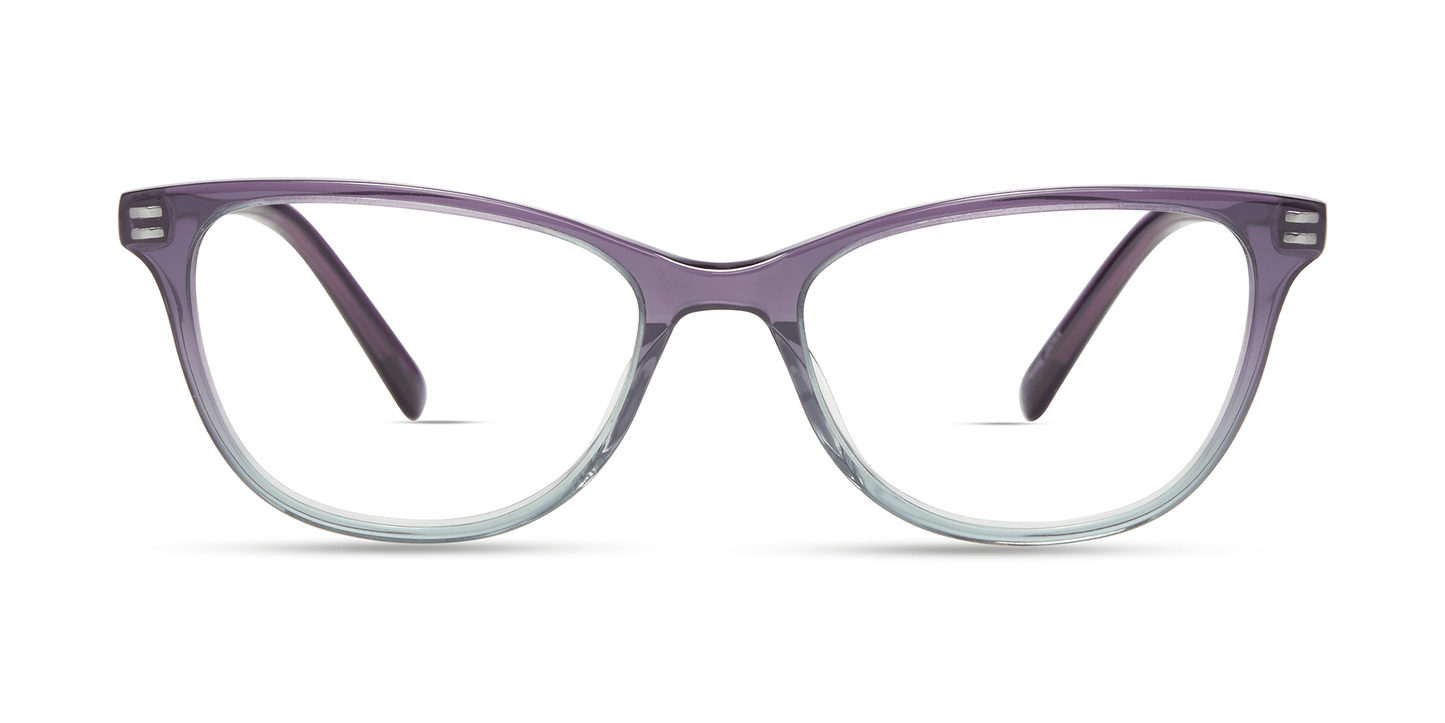 modo 6540 optical prescription eyewear glasses plastic acetate thin lightweight comfortable handmade in japan ladies women female upswept rectangle purple green gradient
