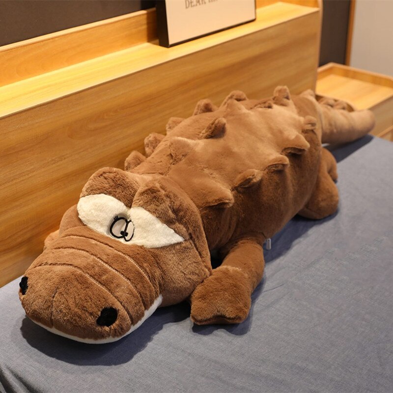Crocodile Lying Section Plush Pillow Mat Plush Soft Stuffed