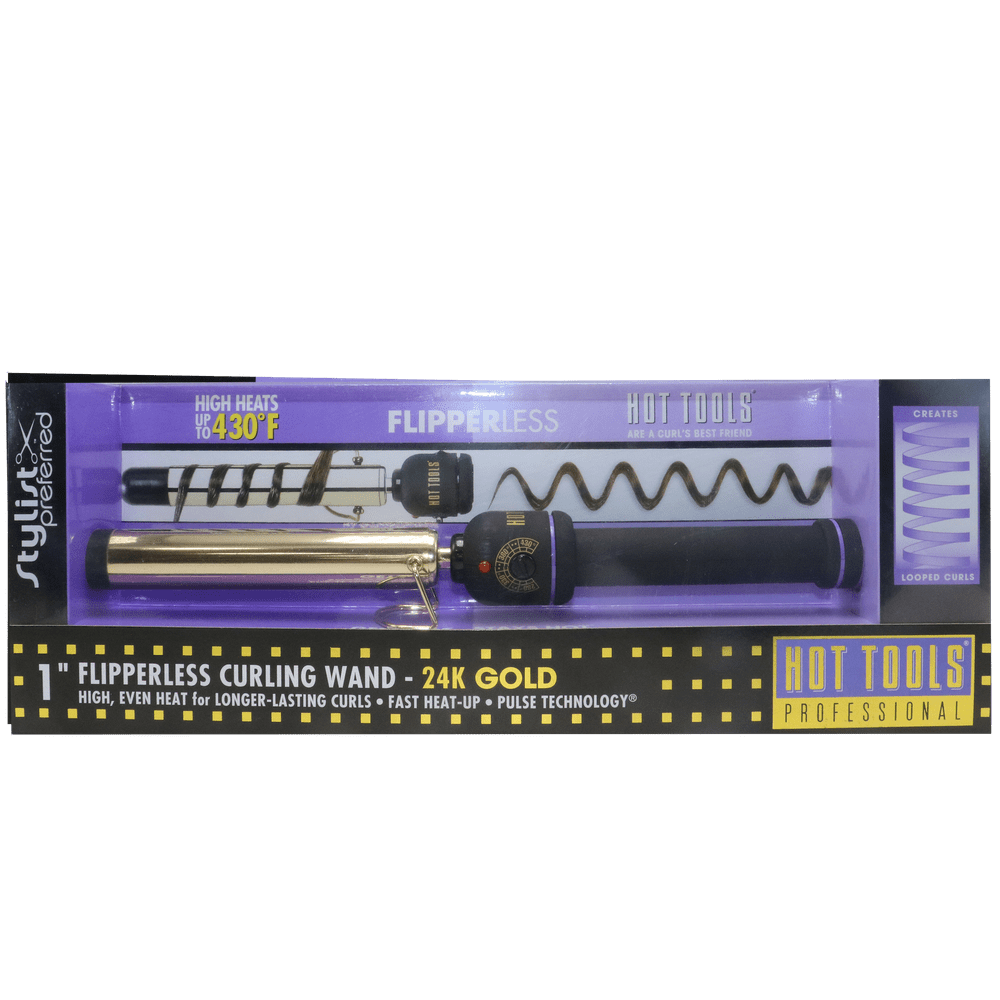 Hot Tools Gold 1" Flipperless Curling Wand