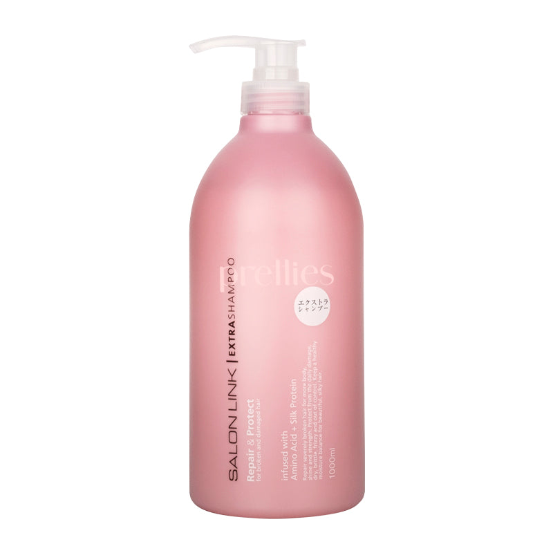 Kumano Yushi Salon Link Extra Shampoo Repair & Protect (European Floral) 1000ml (Pink)