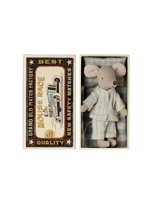 Maileg Big Brother Mouse in Matchbox Pajamas