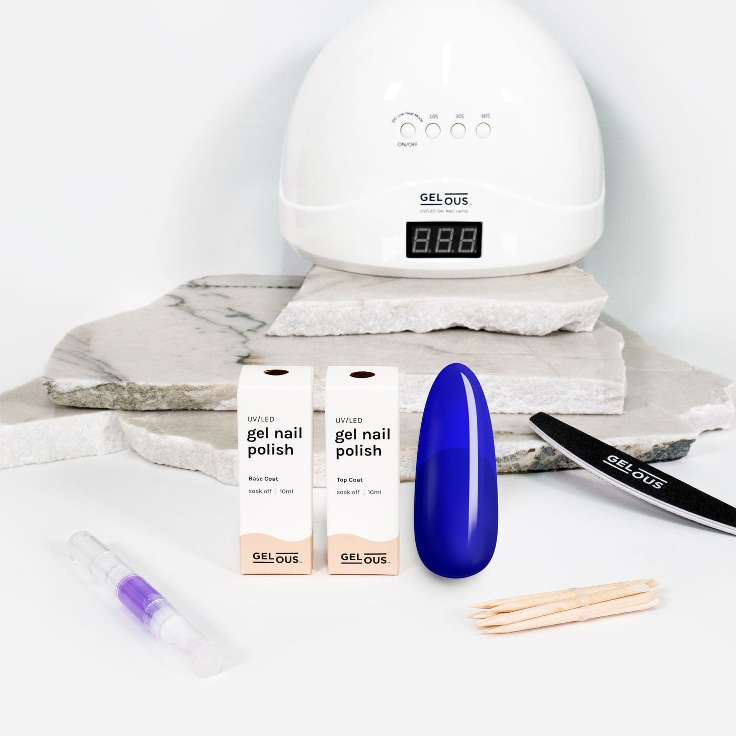 Gelous gel nail polish Cobalt Essentials Pack - photographed in New Zealand
