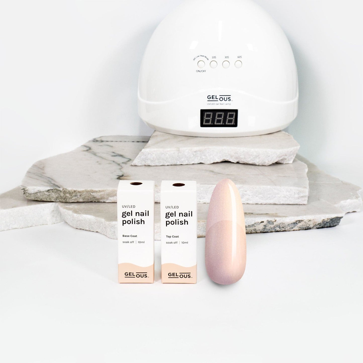 Gelous gel nail polish Pearlescent Rose Quartz Basic Pack - photographed in New Zealand