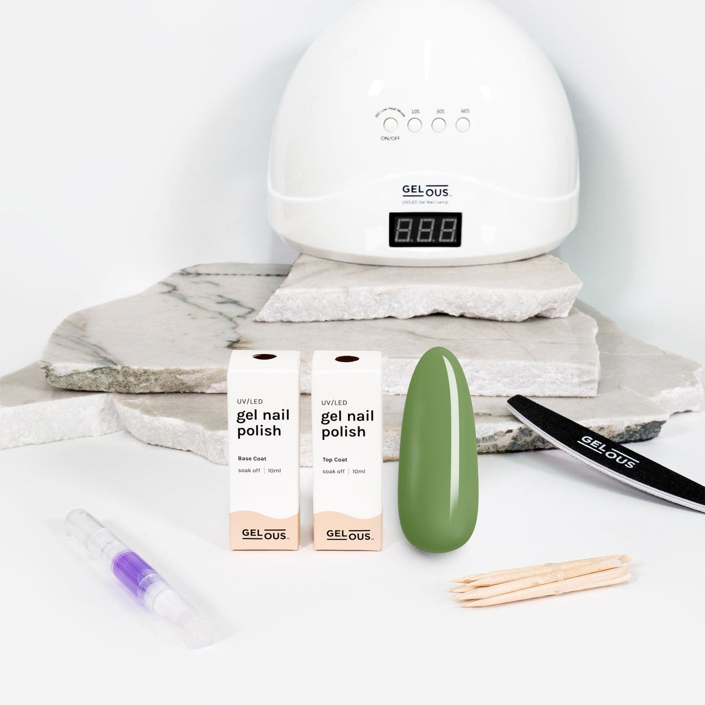 Gelous gel nail polish P.S. Olive You Essentials Pack - photographed in New Zealand