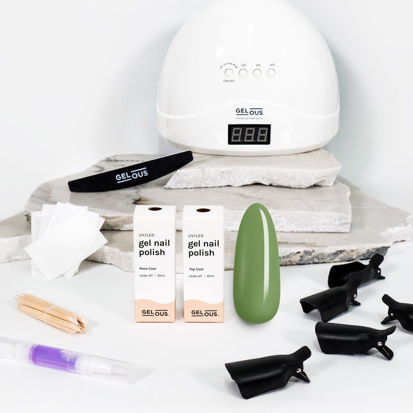 Gelous gel nail polish P.S. Olive You Starter Pack - photographed in New Zealand