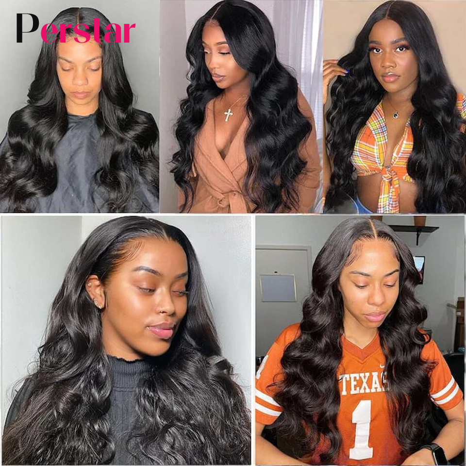Perstar Human Hair Bundles With Closure Brazilian Body Wave Bundles