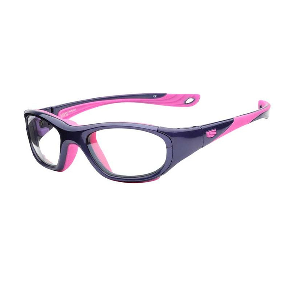 Liberty Sport Rec Specs Impact RS-40 frame in Shiny Purple/Pink angled view