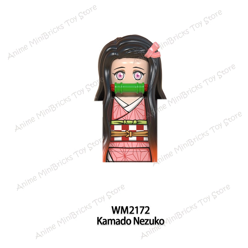 Demon Slayer Anime Series Mugen Train WM6116 Tanjirou Nezuko Giyuu Kyoujurou Figures Heads Building Blocks Creative Toys For Kid - YourStore