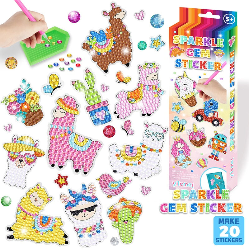 5D Diamond Unicorn Painting DIY for Kids Sparkle GEM Sticker