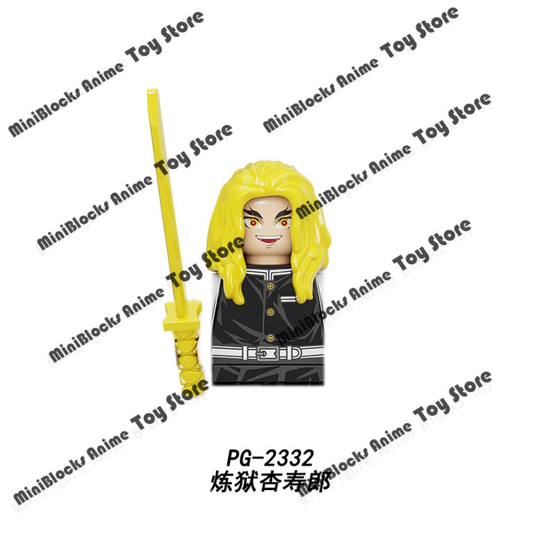 Demon Slayer Anime Series Mugen Train WM6116 Tanjirou Nezuko Giyuu Kyoujurou Figures Heads Building Blocks Creative Toys For Kid - YourStore