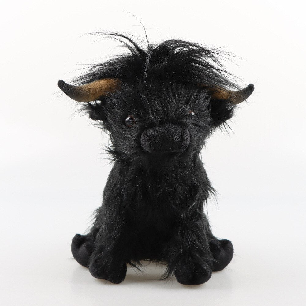 27cm Simulation Highland Cow Plush Toy Soft Stuffed Toy
