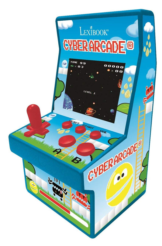 Lexibook JL2940 Cyber Arcade Portable Retro Game Console,  200 games,  2.8’’ LCD Colour Screen, Compact, Battery operated, Blue/Green