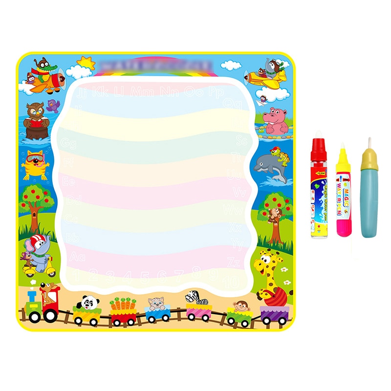 Coolplay Magic Water Drawing Mat Coloring Doodle Mat With Magic Pens Montessori Toys Painting Board Educational Toys for Kids