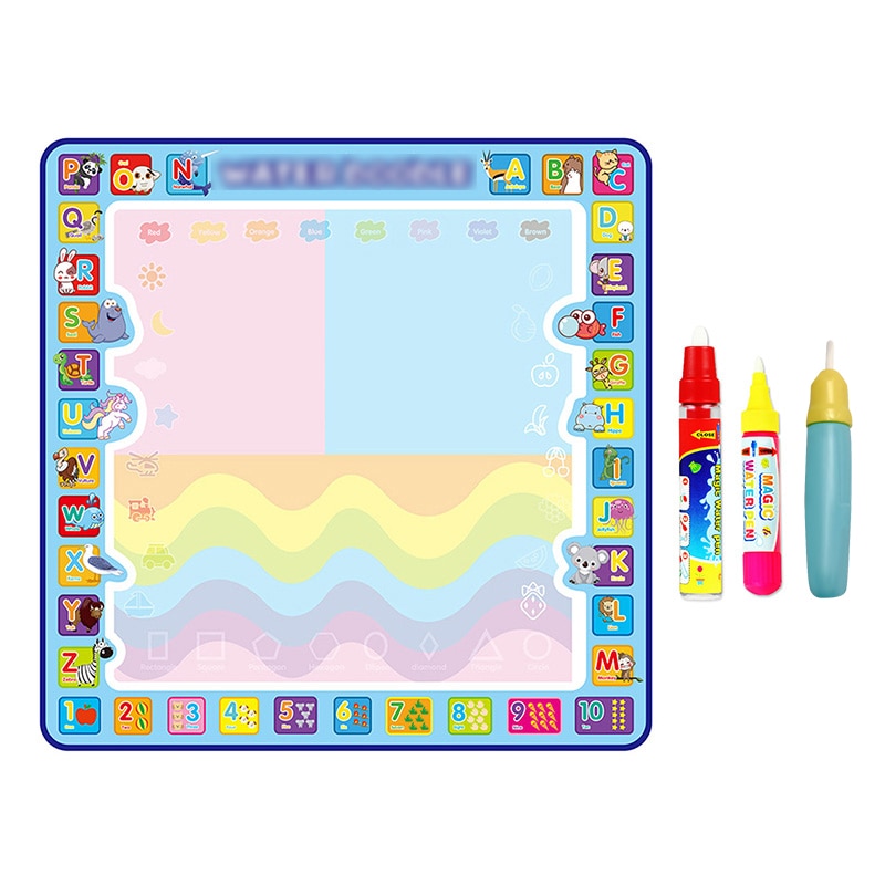 Coolplay Magic Water Drawing Mat Coloring Doodle Mat With Magic Pens Montessori Toys Painting Board Educational Toys for Kids