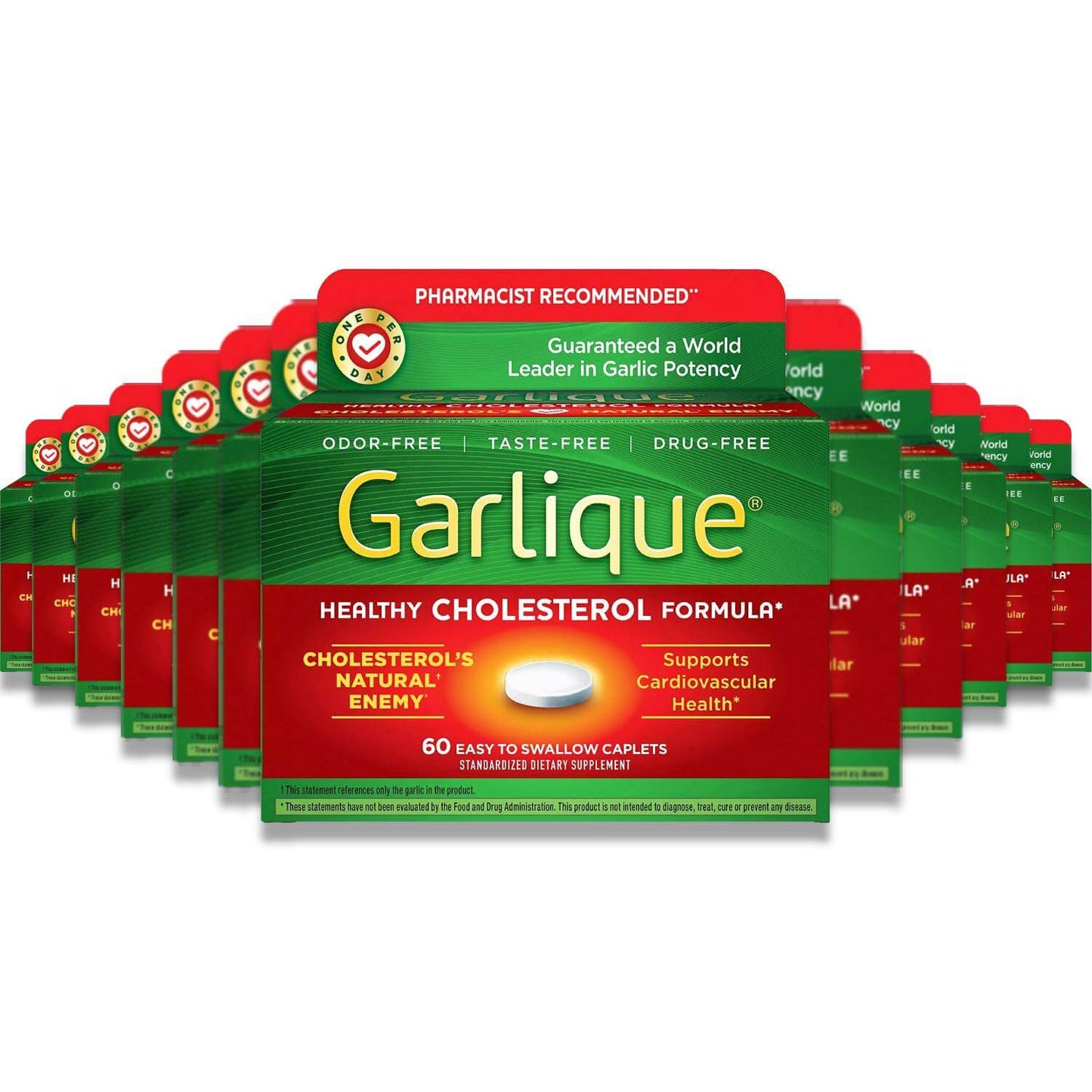 Garlique - Standardized Dietary Supplement Caplets Tablets 60 Ct - 24 Pack