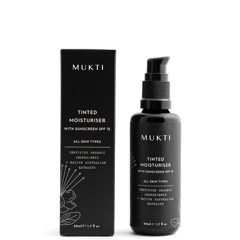 Mukti Organics Tinted Moisturiser with Sunscreen SPF15 50ml