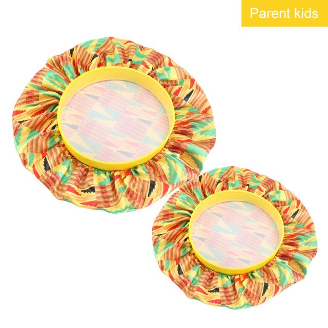 Mummy and Me Girl's African Print Satin Bonnet