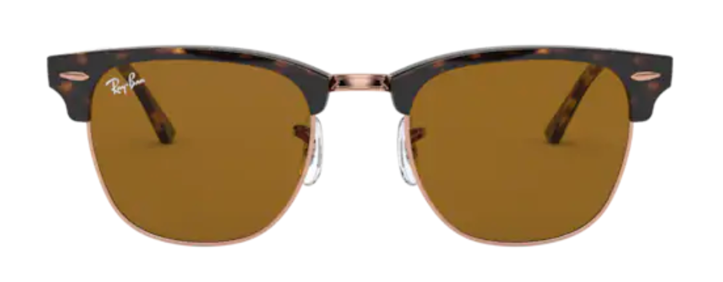 ray ban 3016 clubmaster classic retro stylish trendy male female brown lenses traditional uv protection tortoise copper havana