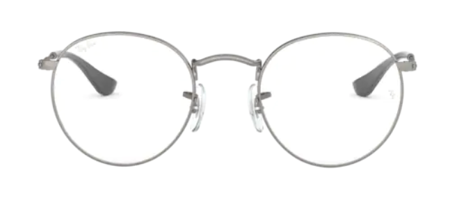 ray ban rx3447v optical prescription eyewear glasses women men unisex round metal classic retro vintage trendy fashionable 2620 matte gunmetal grey