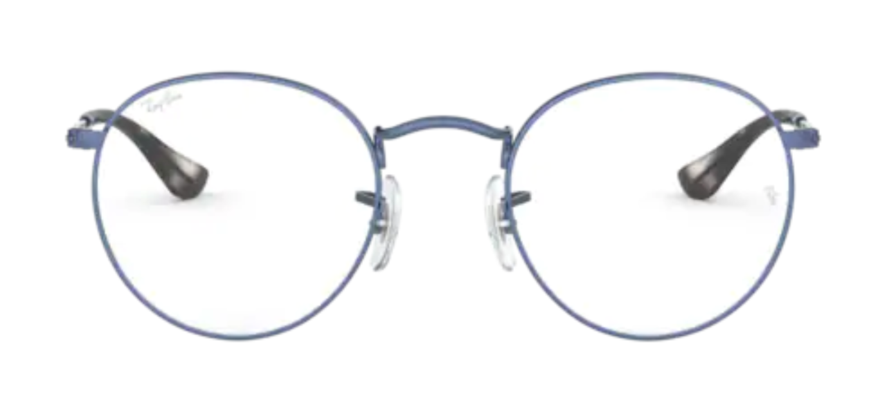 ray ban rx3447v optical prescription eyewear glasses women men unisex round metal classic retro vintage trendy fashionable 3071 blue
