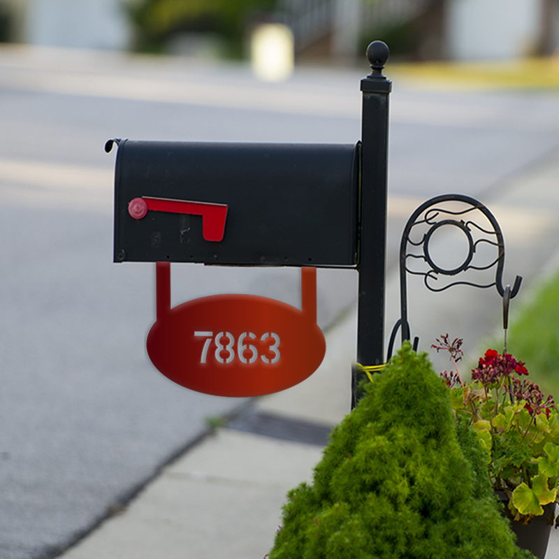 Oval Mailbox Sign