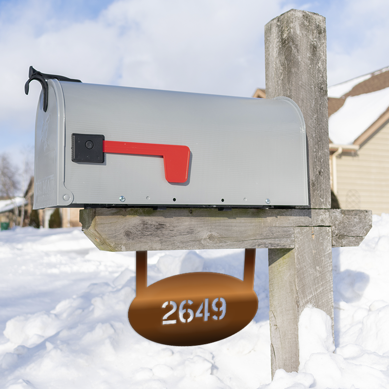 Oval Mailbox Sign