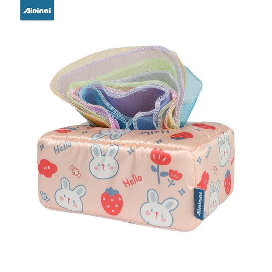 Baby Non Tearable Tissue Box, Baby Finger Exercising Simulation Tissue Box Toy, New Baby Educational Toy, Baby Pulling Toy