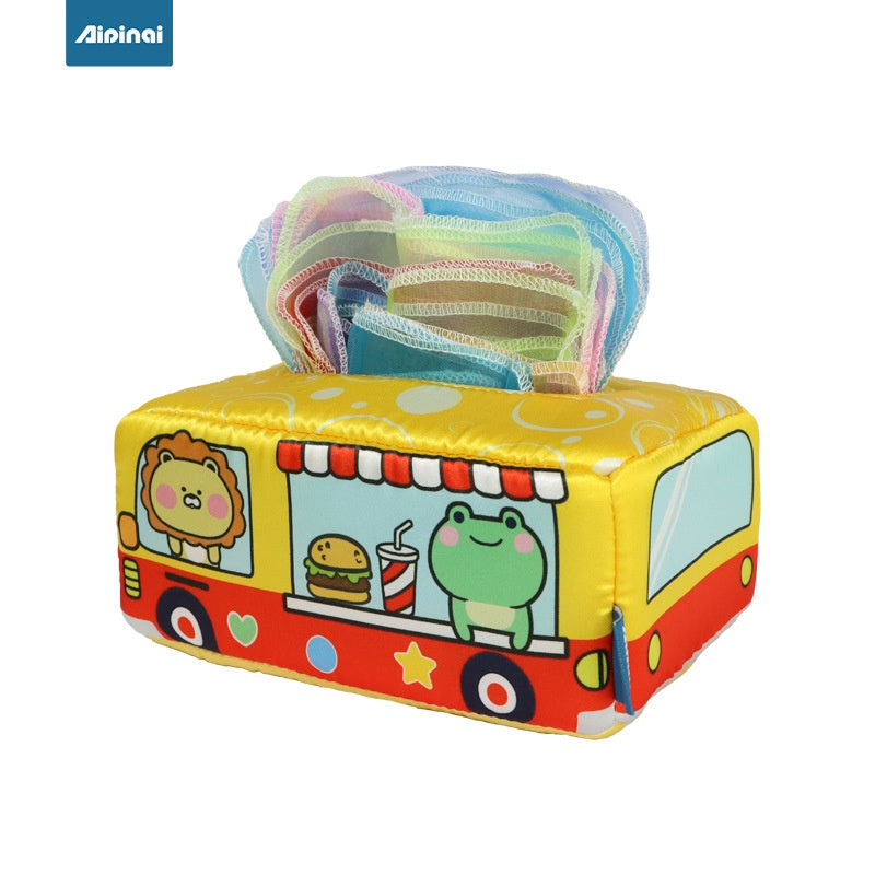 Baby Non Tearable Tissue Box, Baby Finger Exercising Simulation Tissue Box Toy, New Baby Educational Toy, Baby Pulling Toy
