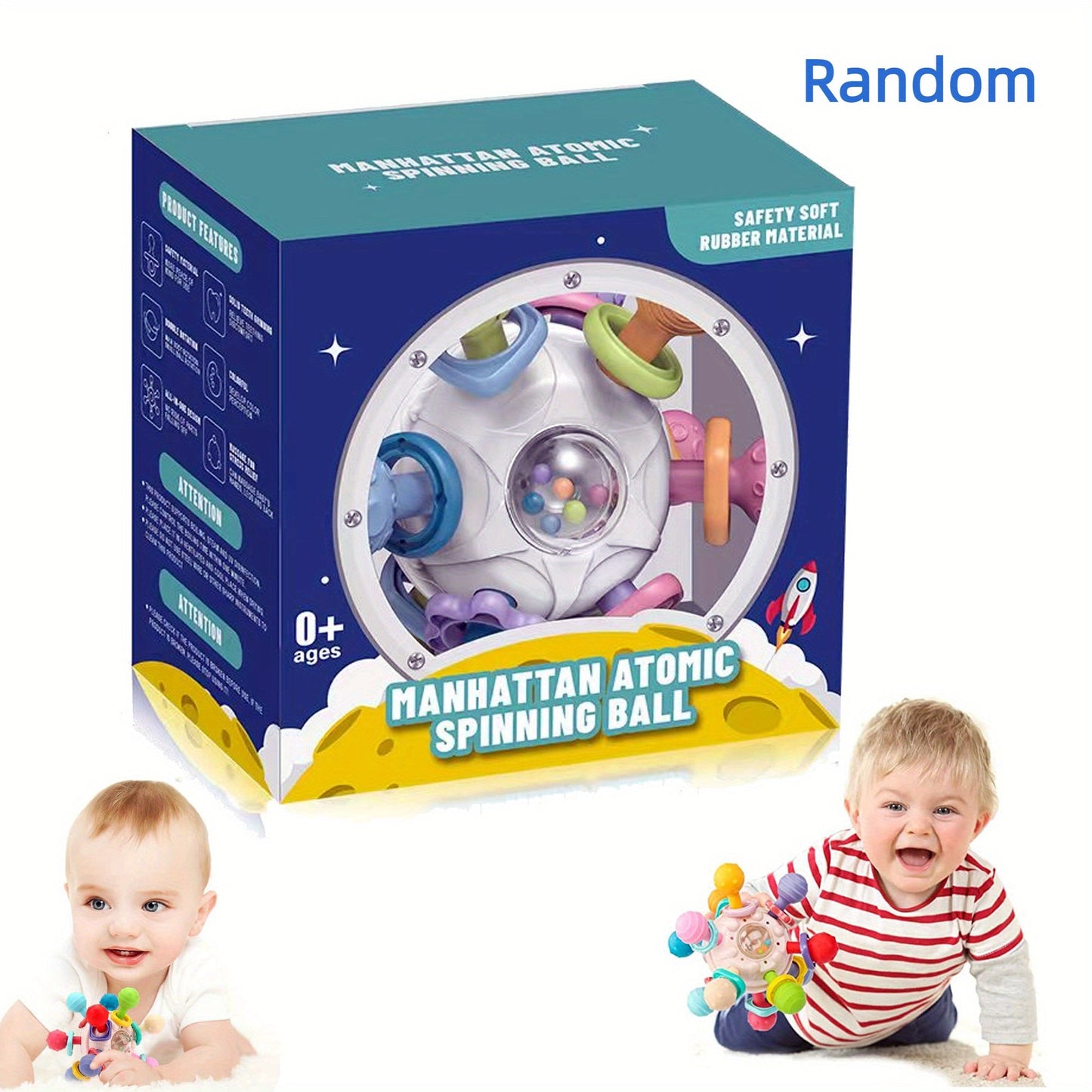 Baby Teething Toys: 6-12 Months Olds' Sensory Infant Toys for Rattling, Chewing & Teething - 0-3 Months' Rattles & Balls Included!