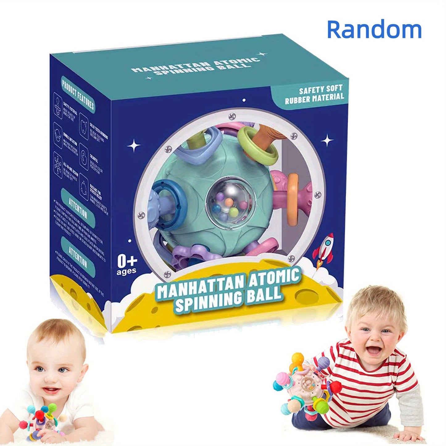 Baby Teething Toys: 6-12 Months Olds' Sensory Infant Toys for Rattling, Chewing & Teething - 0-3 Months' Rattles & Balls Included!