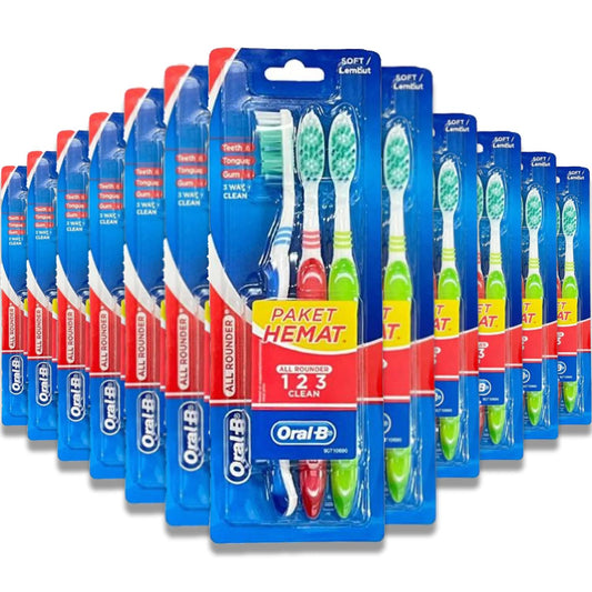 Oral-B - All Rounder Toothbrush, Soft Bristles, 3 Pack - 96 Pack