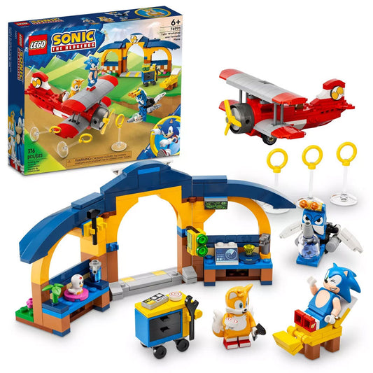 LEGO Sega Sonic Tails' Workshop and Tornado Plane Building Set (76991)