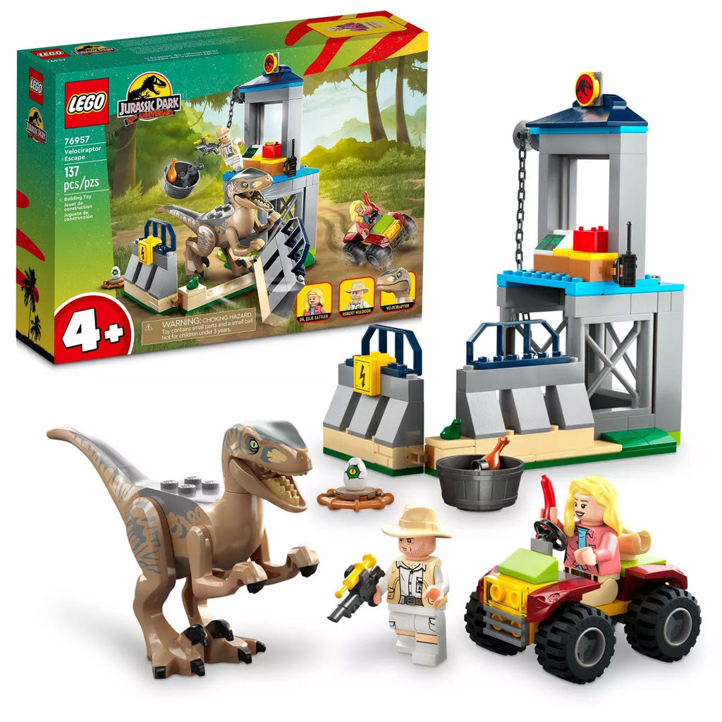 LEGO Universal Jurassic Park Velociraptor Escape Building Set (76957)