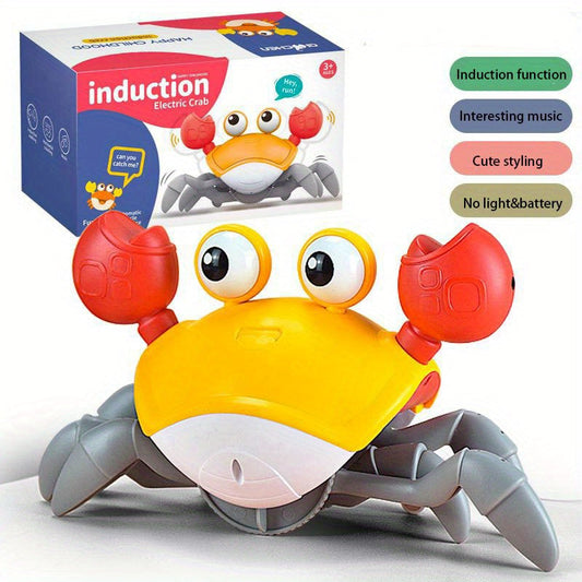 Crawling Crab Baby Toy - Sensory Induction, Dancing, and Light-Up Music for Infants!
