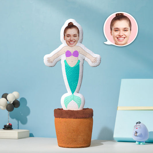 Custom Photo Face Doll Creative Funny Twisting Mermaid Dancing Toys