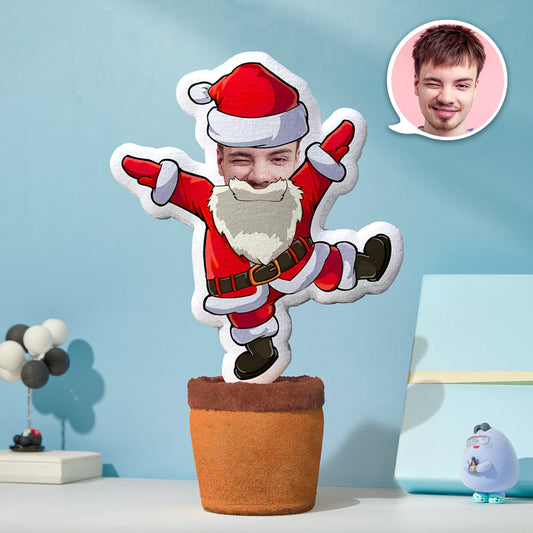 Custom Photo Face Doll Creative Funny Twisting Santa Claus Dancing Toys