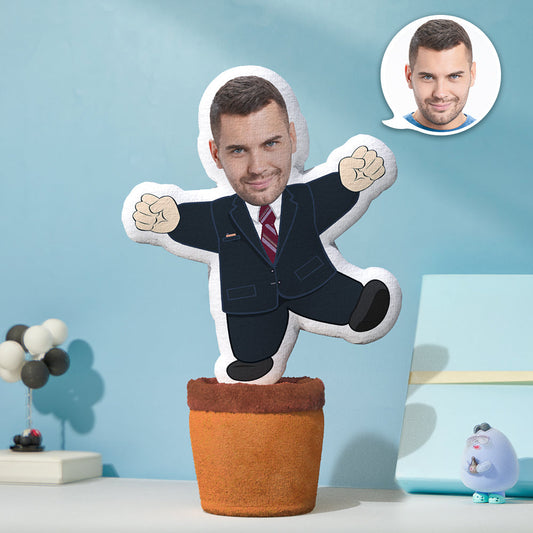 Custom Photo Face Doll Creative Funny Twisting Men in Suits Dancing Toys