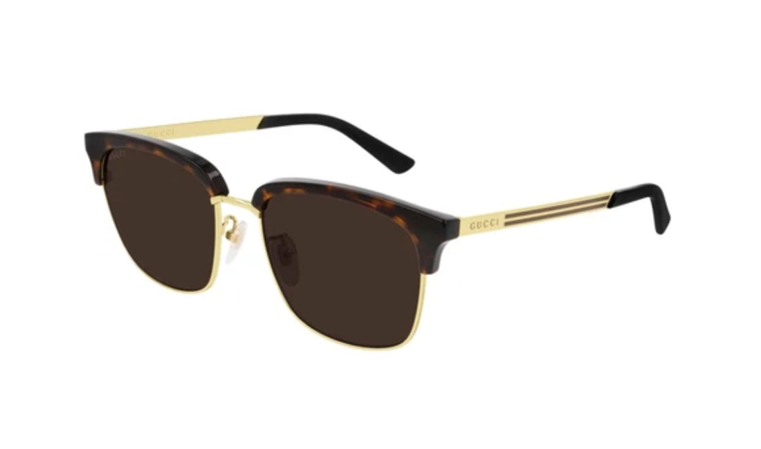 Sunglasses Gucci GG0697S Black, D Frame, Gucci, Havana, Large, Mens, Metal, Non-Polarized, Plastic, Prescription, Sunglasses