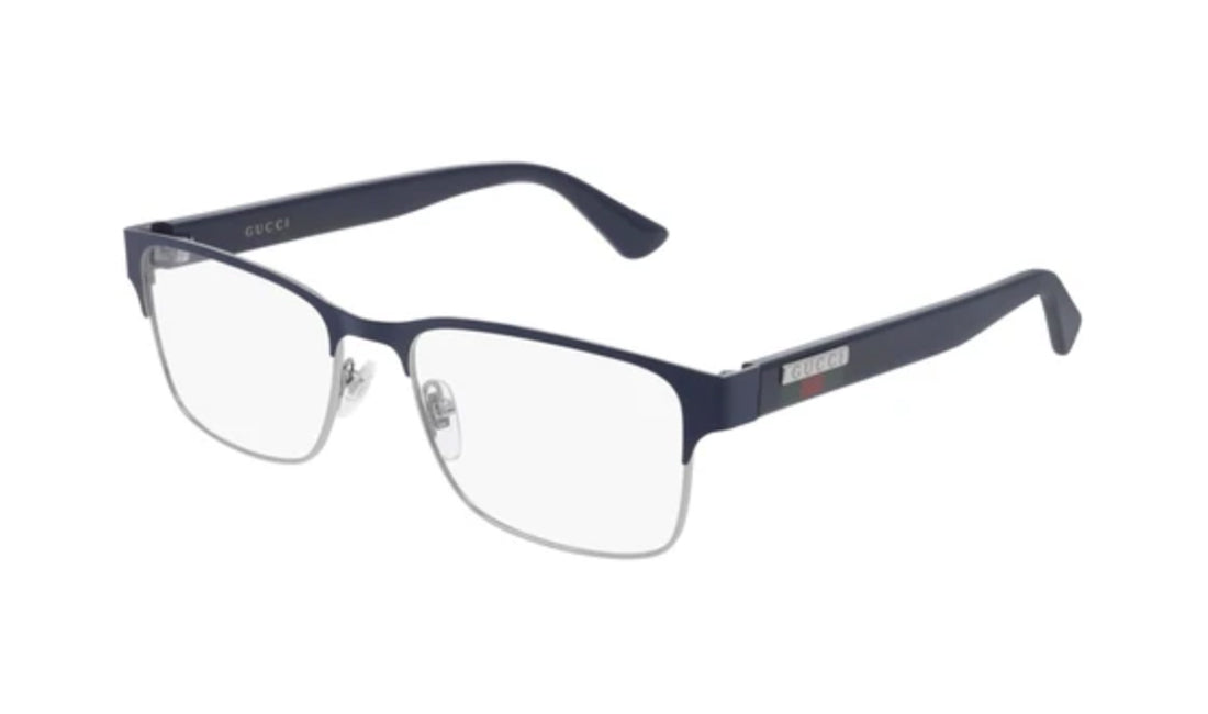 Frames Gucci GG0750O Black, Blue, Frames, Gucci, Large, Mens, Metal, Prescription, Rectangle