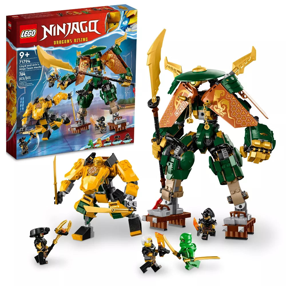 LEGO NINJAGO Lloyd and Arin's Ninja Team Mechs Ninja Building Set (71794)