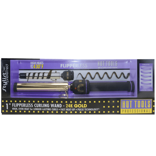 Hot Tools Gold 1" Flipperless Curling Wand
