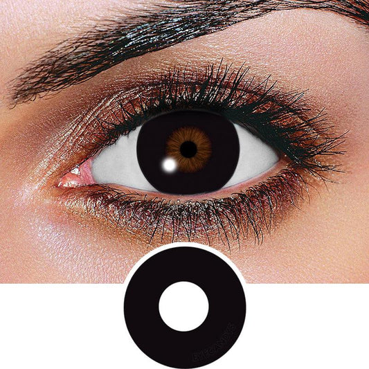 Innovision FX Solid Black Color Contact Lens for Dark Eyes - Eyecandys
