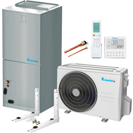 Klimaire 2 Ton 17.4 SEER2 Hyper Heat Central Ducted Multi-Positional Heat Pump Split Air Conditioner 1400 sq. ft.