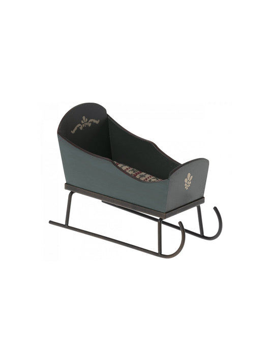 Maileg Green Mouse Sleigh