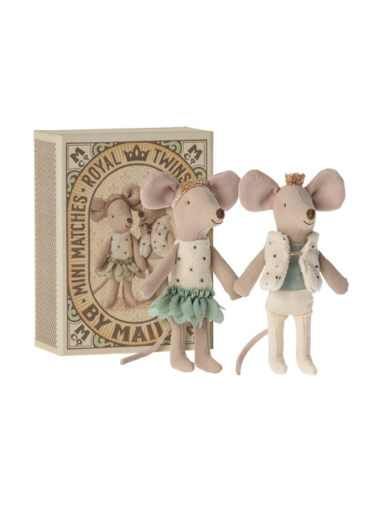 Maileg Royal Twins Little Sister and Brother in Matchbox